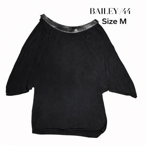 Bailey 44 Black Batwing Off Shoulder Top Women's Medium Made in USA Rayon Blend